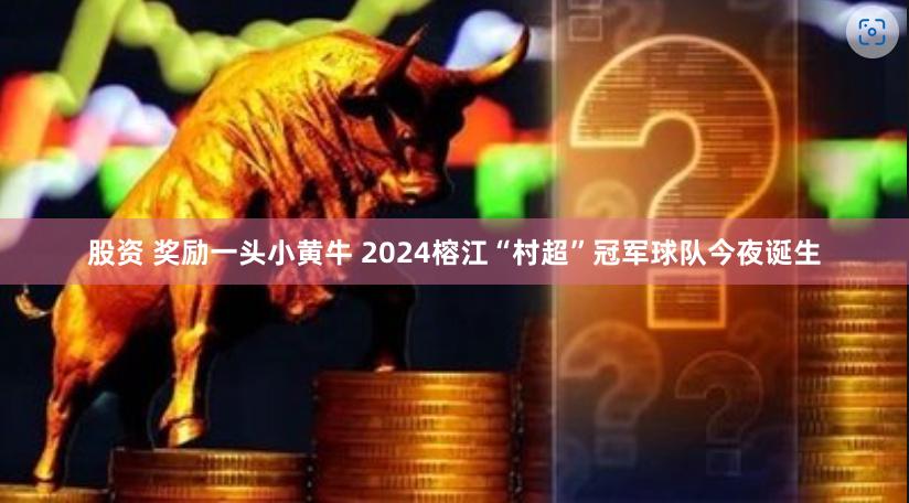 股资 奖励一头小黄牛 2024榕江“村超”冠军球队今夜诞生